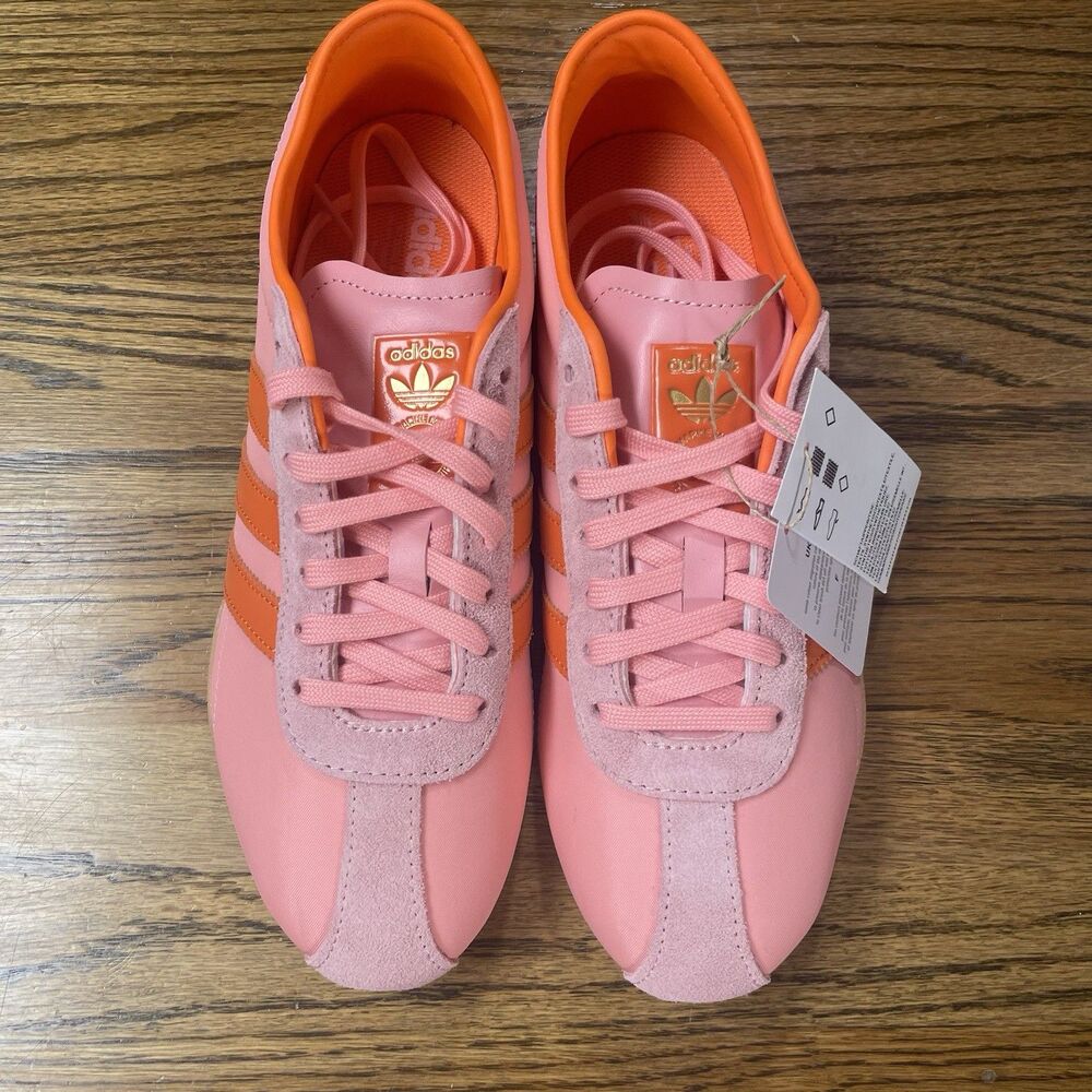 Adidas Women's Tokyo Originals Sizes Semi Pink Spark Orange Shoes New - Picture 4 of 6
